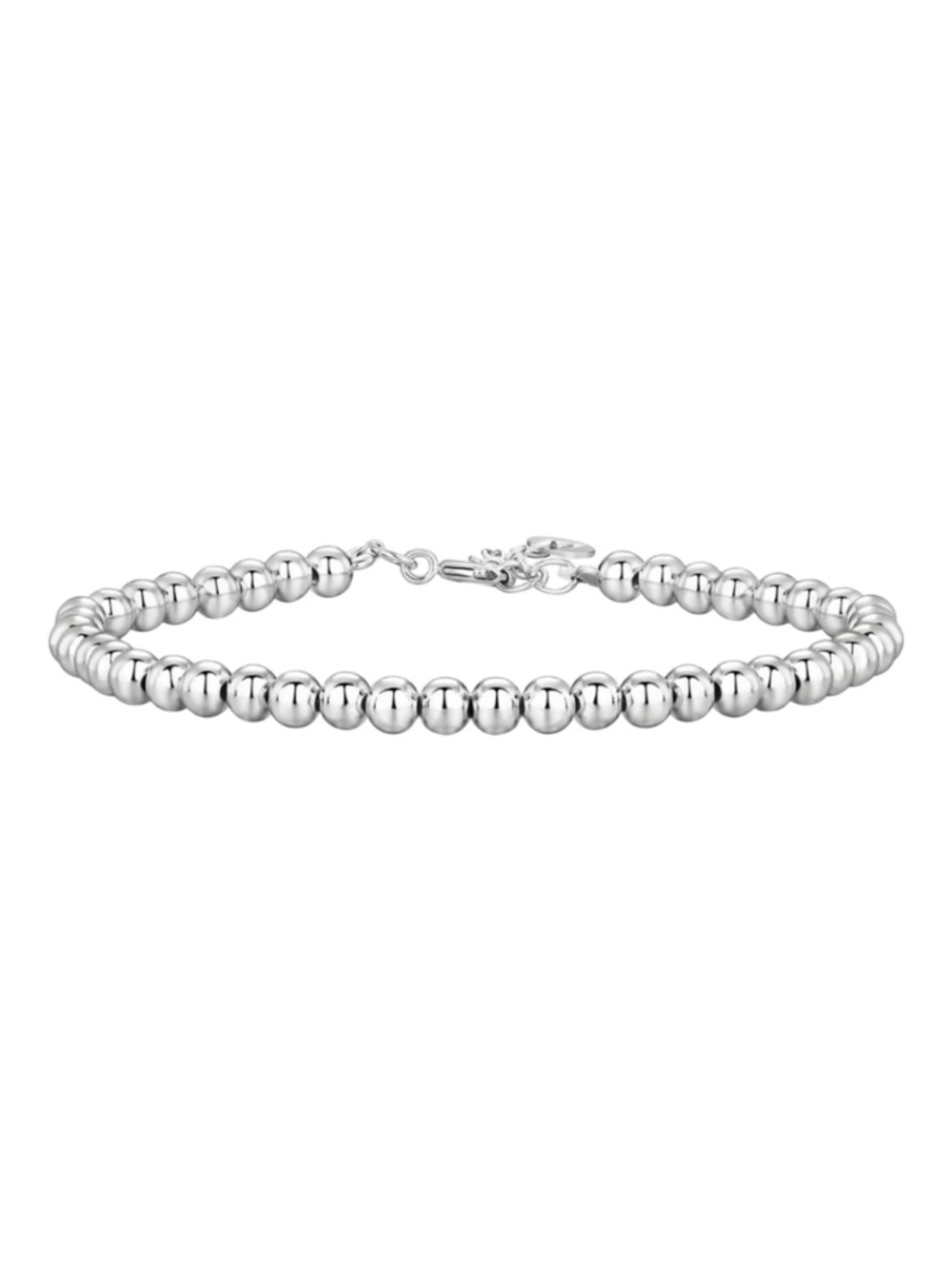 Silver Bead Bracelet – Stainless Steel, Waterproof, Hypoallergenic